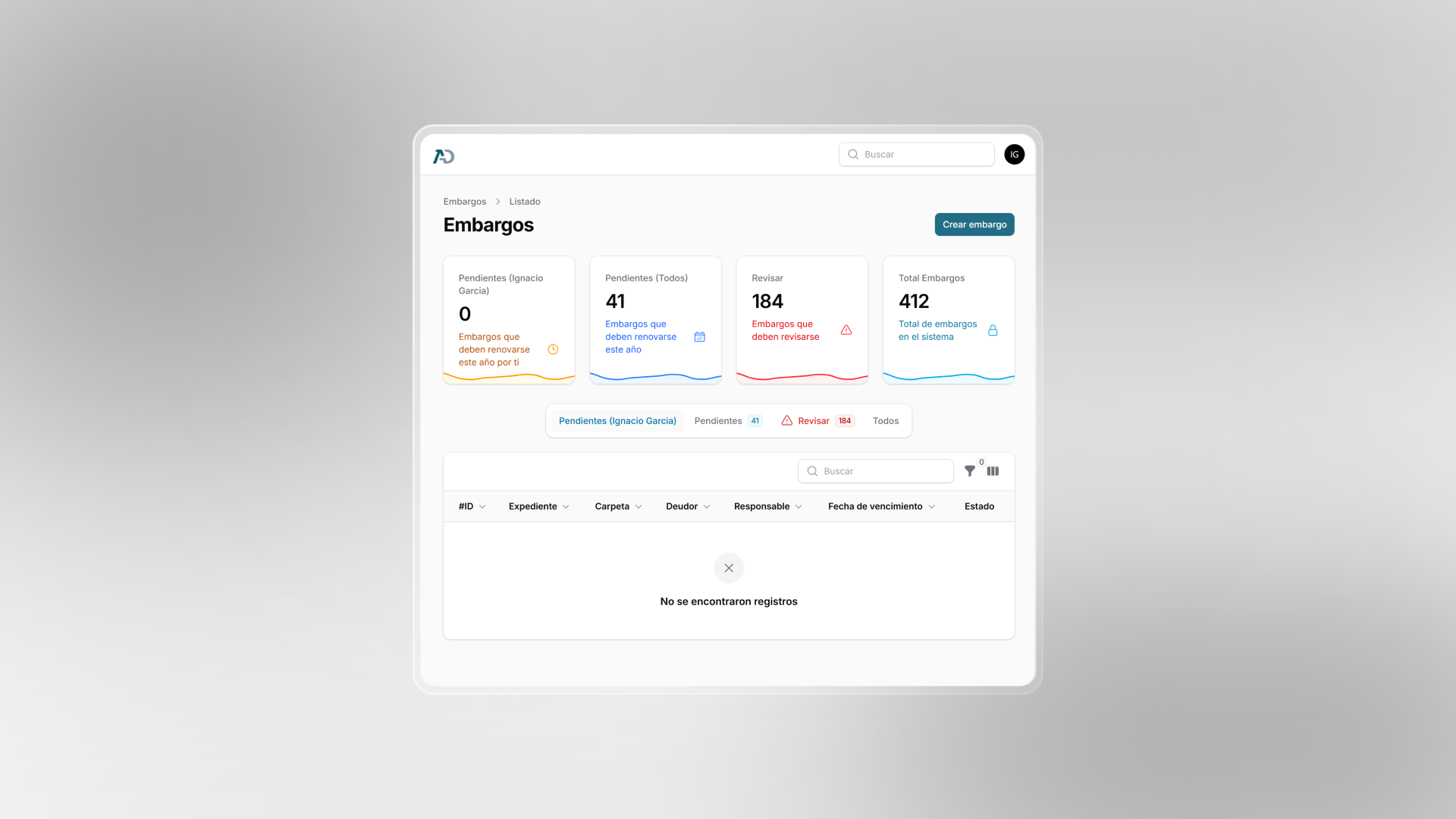 ADF law firm embargo renewal system